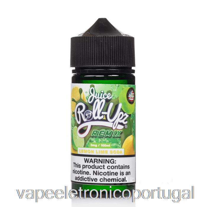 Vape Eletrônico Limão Refrigerante - Suco Roll Upz Remix - 100ml 3mg